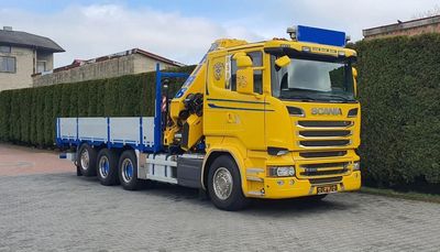 Scania R580 - 8x4 - Valník + HR-HIAB XS 422 E8+1 – EURO 6