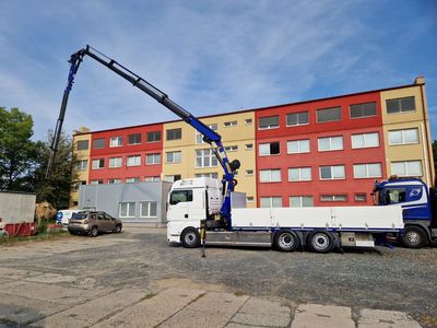 MAN TGX 26.420 – 6x2 – Valník + HR- PALFINGER PK 18502-SCHC + JIB 25m – EURO 6